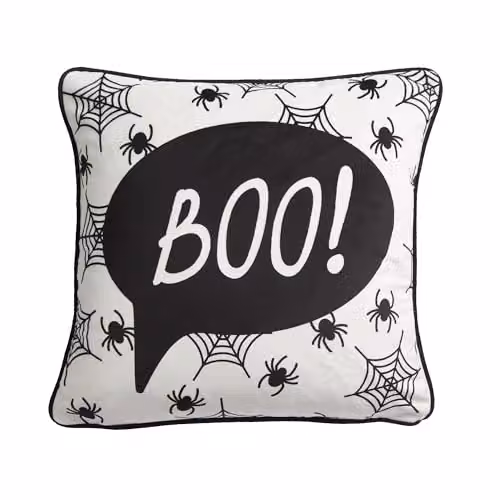Bedlam Halloween Velvet Filled Cushion with Removable Cover, Black, W/D/H: 43 x 43 x 43 cm – 2