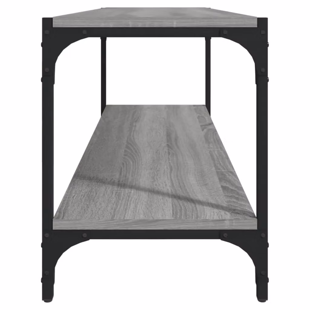 Berkfield Home Grey Sonoma Industrial TV Cabinet in Engineered Wood and Steel, W/D/H: 100 x 33 x 41 cm – 4