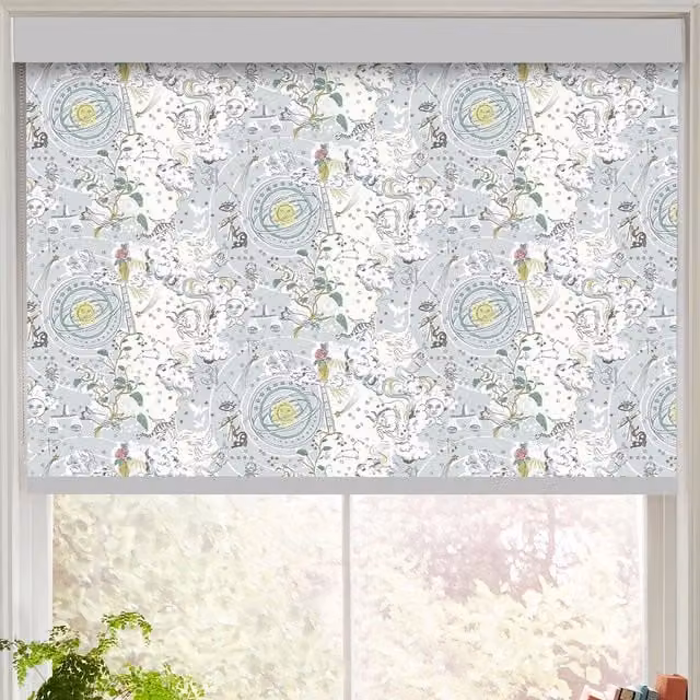 Cath Kidston Power To The Peaceful Made to Measure Floral Roller Blind in Mint Green
