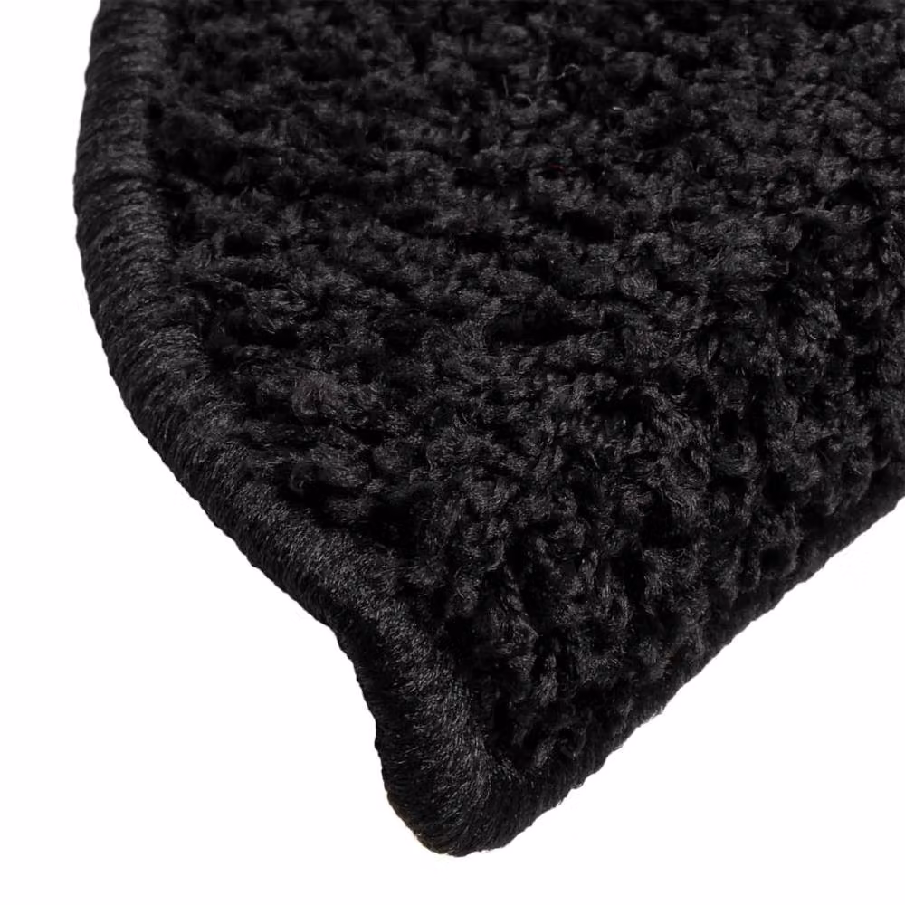 Berkfield Home Self-Adhesive Stair Mats, 10 Pack, Black, W: 56 cm, D: 17 cm, H: 3 cm – 5