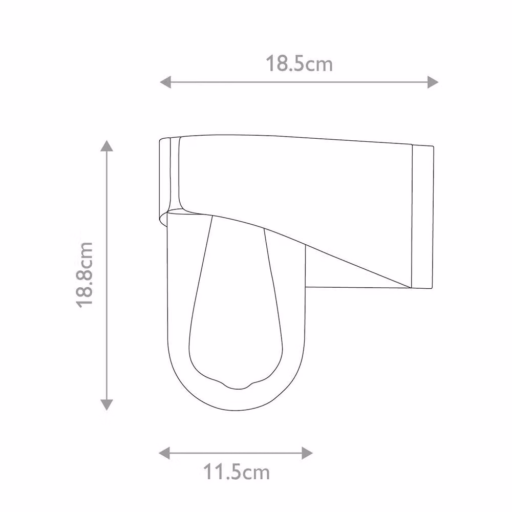 Netlighting Porto Grey Outdoor Wall Lamp with Glass Cylinder and IP44 Rating – 3