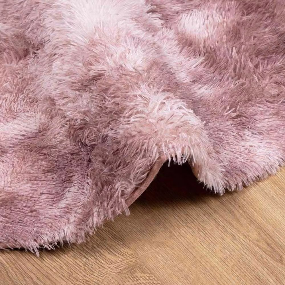 Berkfield Home NAVARRA Shaggy High Pile Rug, Dusty Pink, W/D: 160 x 160 cm – 2