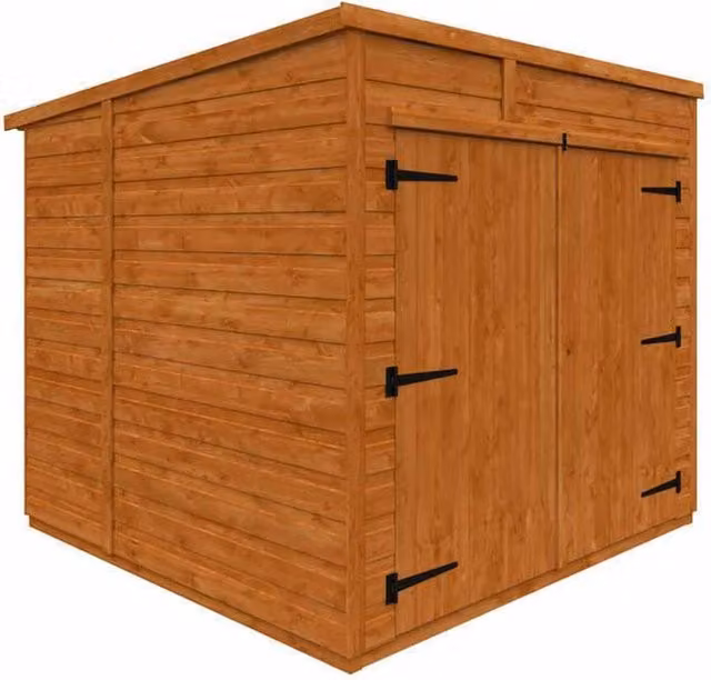 Buttercup Farm 6x6 Flex Pent Bike Store in Burnt Orange, L183.8 x W175 x H179.1 cm – 1