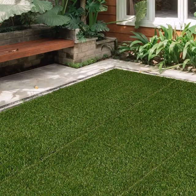 Outsunny Artificial Grass Turf, Green