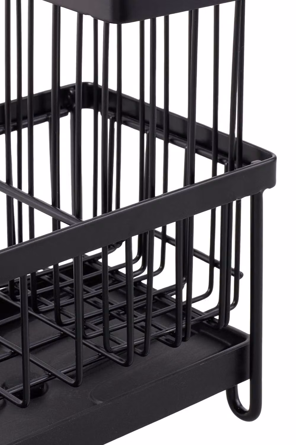 Living and Home Metal Kitchen Sink Caddy Organizer Rack with Drain Tray in Black – 3