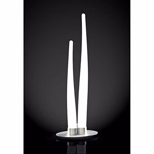 Netlighting Estalacta 2-Light GU10 Table Lamp in Silver and White with IP44 Rating for Indoor and Outdoor Use – 2