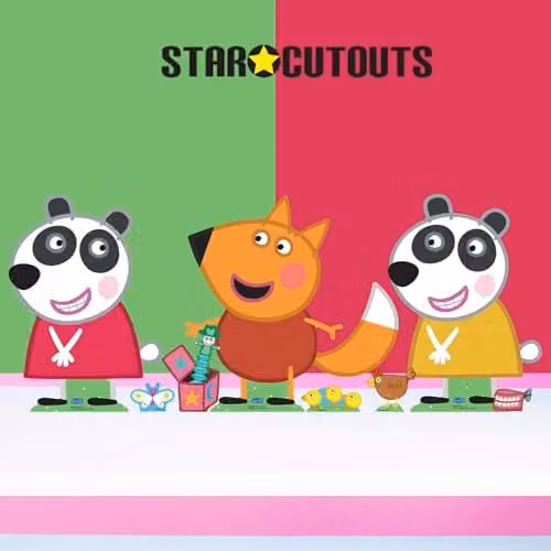 Star Cutouts Peppa Pig Freddy Fox and Panda Twins Multi Pack, Multicolour, 61 cm – 3