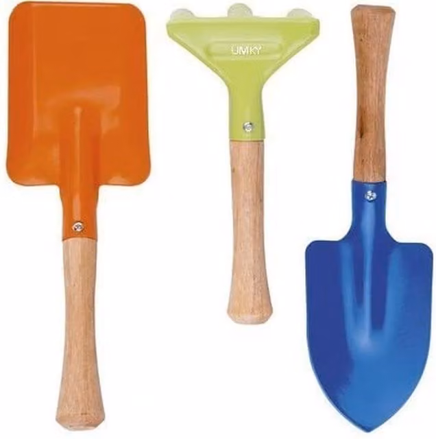 UMKYTOYS 3 Piece Multicolour Gardening Tool Set for Kids