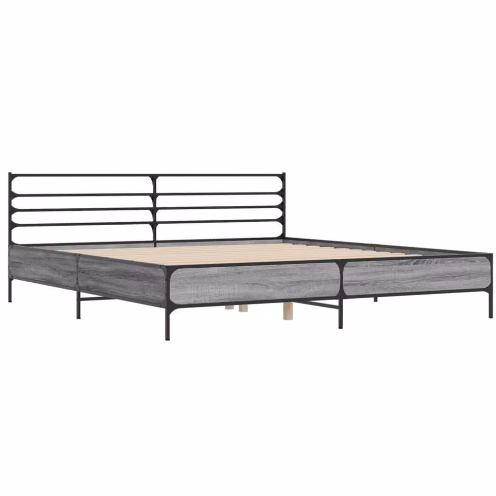 Berkfield Home Sonoma Bed Frame in Grey, 200 x 200 cm – 3