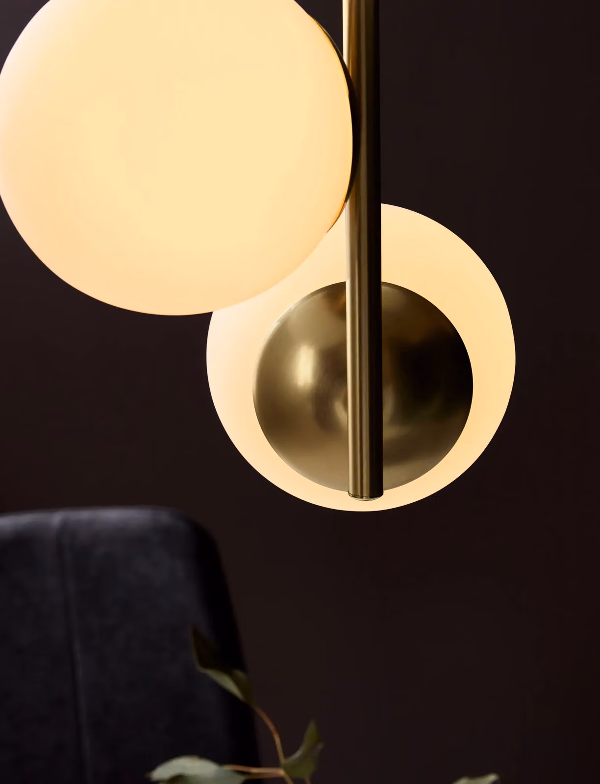 Nordlux Lilly Pendant Light in Gold and White with Brass and Glass Finish, E14 – 4