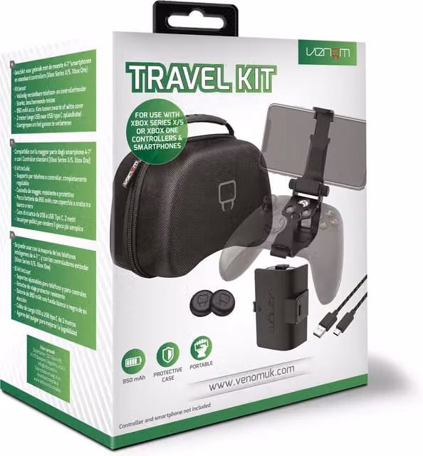 Venom Xbox Game Pass Mobile Phone Travel Pack - Black