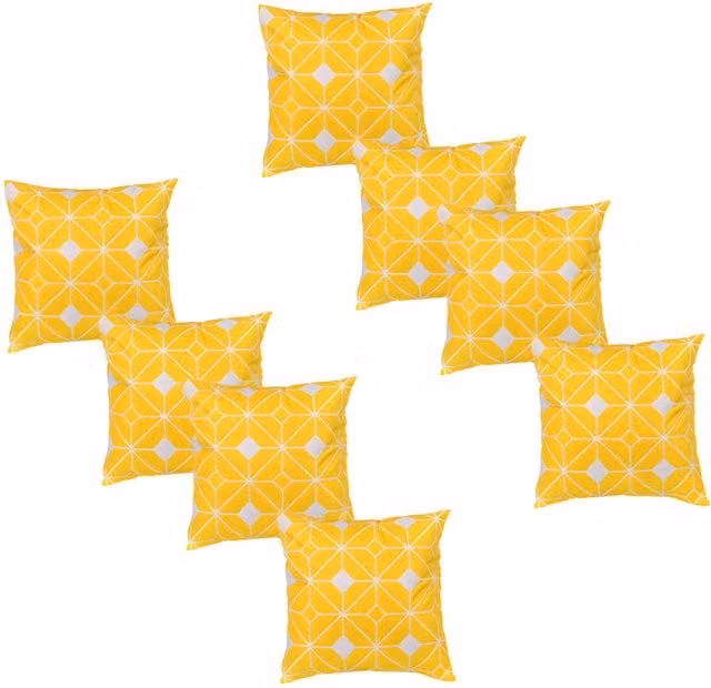 Gardenista Tangiers Yellow Water Resistant Printed Square Outdoor Scatter Cushion