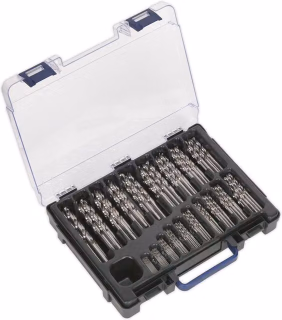 Loops 170 Piece HSS Twist Drill Bit Assortment, 1mm to 10mm, Silver and Multicolour