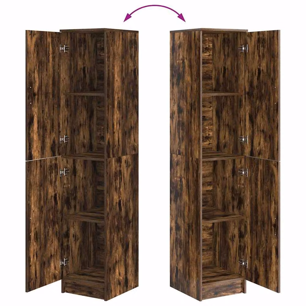Berkfield Home Large Buffet Cabinet in Smoked Oak Brown Engineered Wood – 4