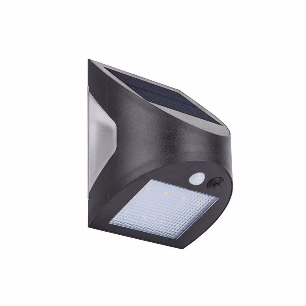 Masterplug Prysm Solar Outdoor Wall Light with PIR Motion Sensor, Black, 300 Lumens – 2