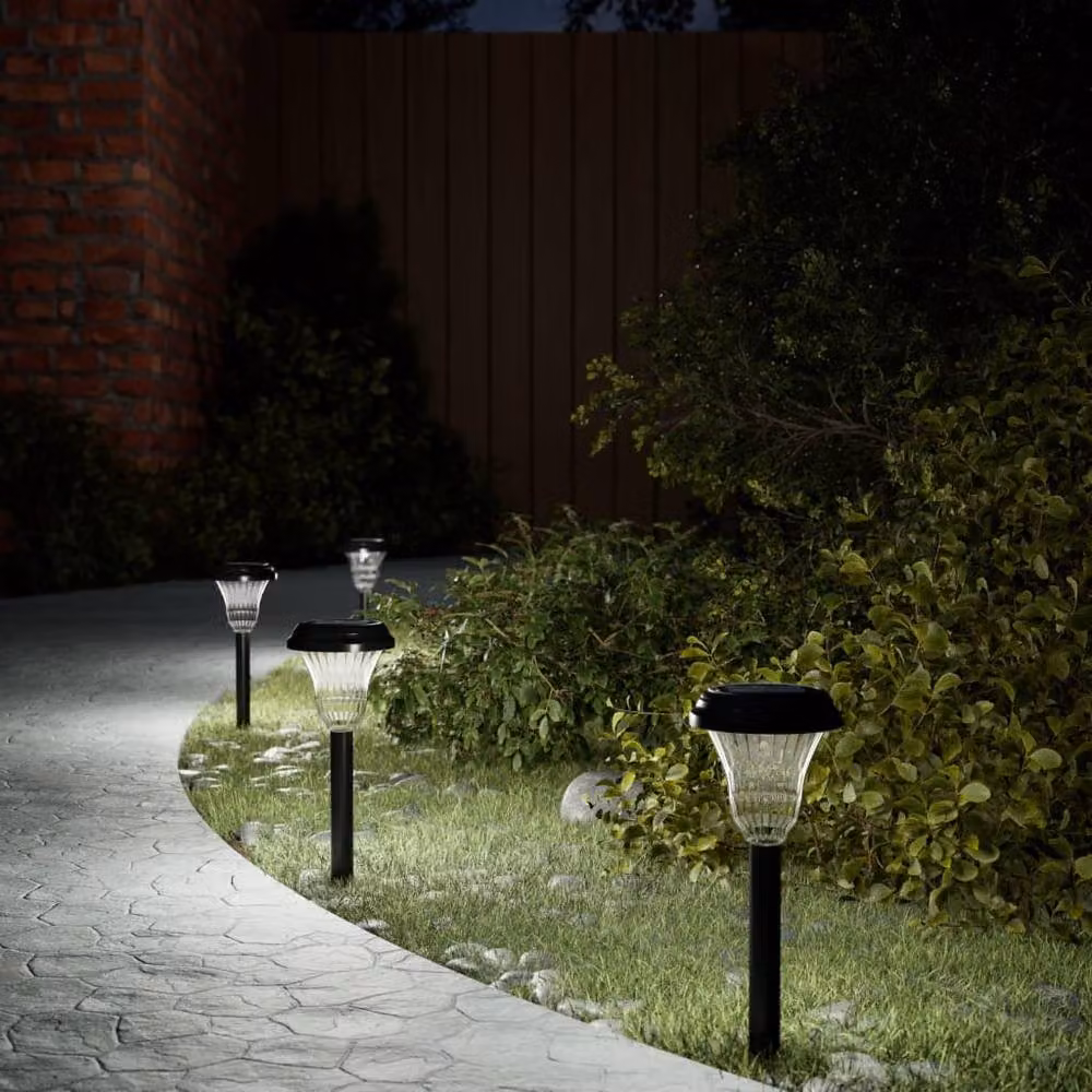 Berkfield Home Solar LED Pathway Lights with Ground Spikes, 12 Pack, Black – 2
