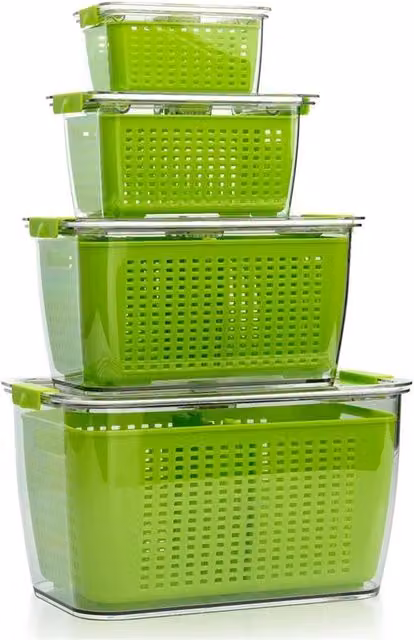 EONLION Green Multipurpose Refrigerator Storage Box and Fridge Organiser