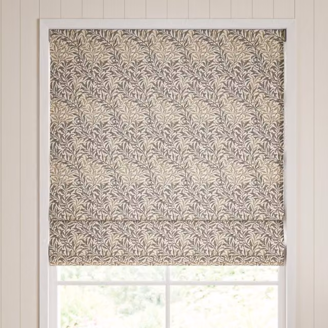 William Morris Willow Bough Made To Measure Blackout Roman Blind in Multicolour Floral Flax