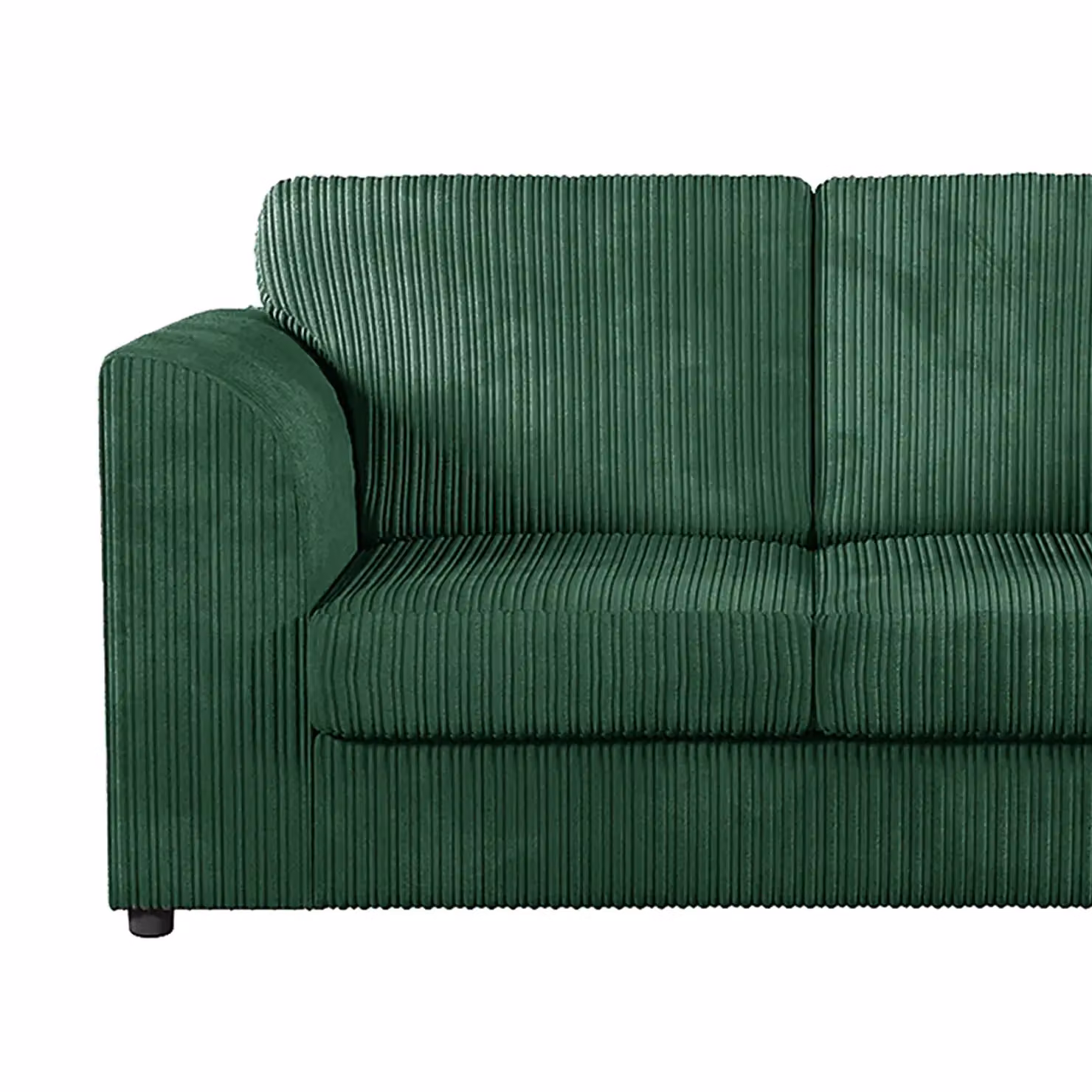 Furnishings For Less UK Luxor Jumbo Cord Fabric 2 Seater Fullback Sofa in Green – 2