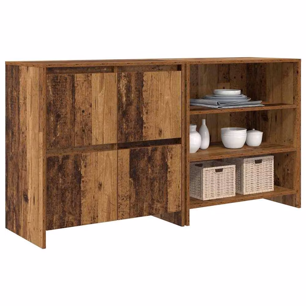 Berkfield Home 2-Piece Sideboard Set in Brown Old Wood, W/D/H: 70 x 41 x 75 cm – 3