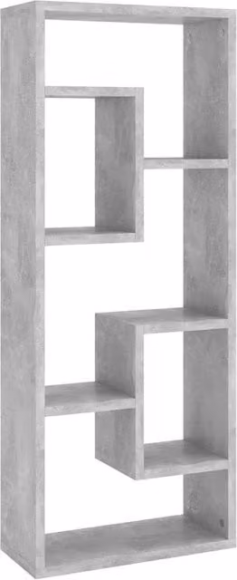 Berkfield Home Wall Mounted Shelf in Concrete Grey, W/D/H: 36 x 16 x 90 cm