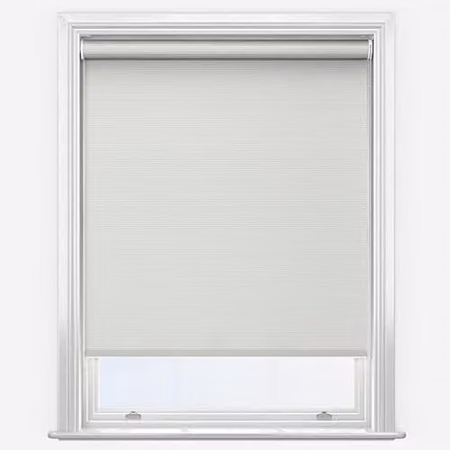 New Edge Blinds Grey Motorised Thermal Blackout Roller Blind with Motor Kit, Width: 70 cm