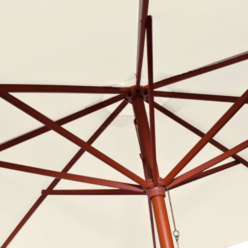 Berkfield Home Parasol in White, W/D/H: 300 x 300 x 258 cm – 2