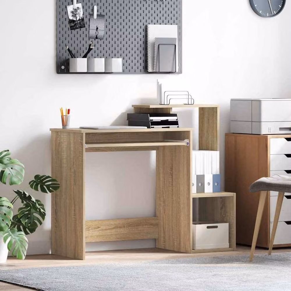 Berkfield Home Sonoma Oak Computer Desk in Light Oak – 2