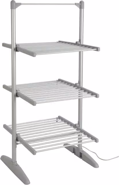 Rediffusion Silver 3 Tier Heated Aluminium Clothes Airer – 1