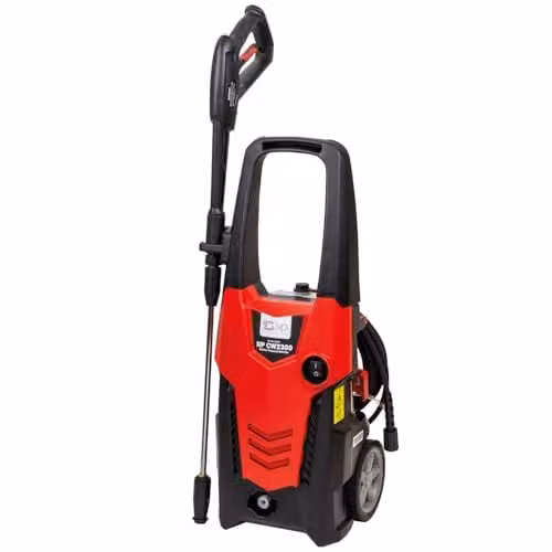 SIP CW2300 Electric Pressure Washer 2300W 200 bar 300L/h Portable Jet Wash with 5700psi Turbo Lance in Silver and Red – 1