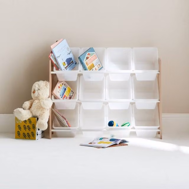 sweeek Cube Toy Storage Unit in Brown Wood