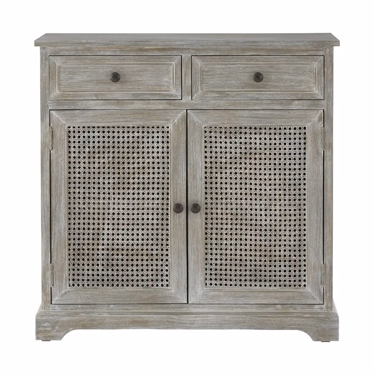 Orsina 2 Drawer Pine Wood Colonial Cabinet in Grey – 2