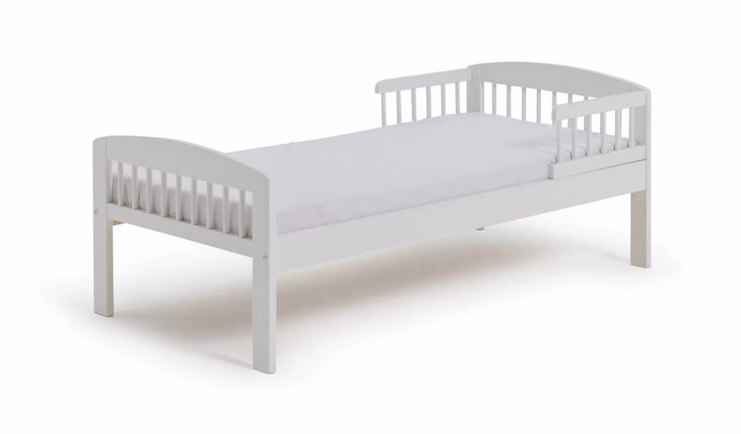 Jesse Toddler Bed Frame in White Lacquered Solid Pine Wood