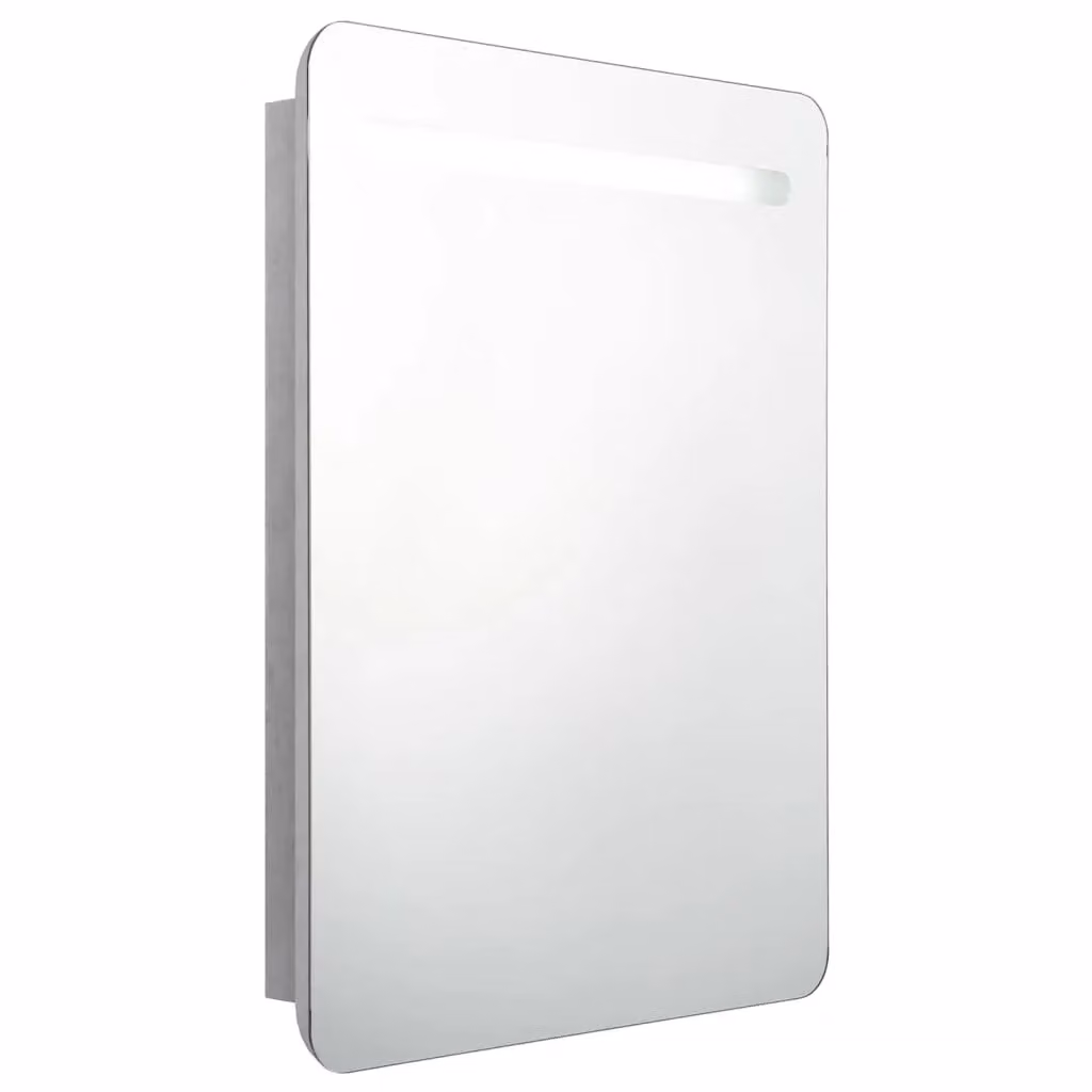 Berkfield Home LED Bathroom Mirror Cabinet in Concrete Grey, W/D/H: 60 x 11 x 80 cm – 2