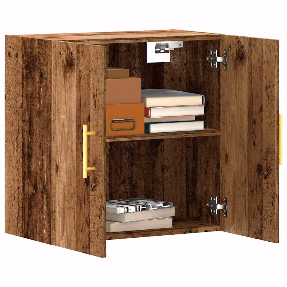 Berkfield Home Wall Mounted Cabinet in Old Wood Brown, W/D/H: 60 x 31 x 60 cm – 2