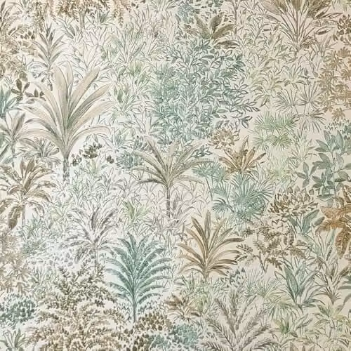 Vymura M95676 Capri Palm Landscape Italian Heavyweight Green Vinyl Wallpaper