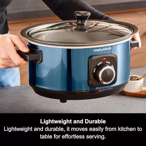 Morphy Richards Accents 3.5L Sear & Stew Slow Cooker, Blue – 2