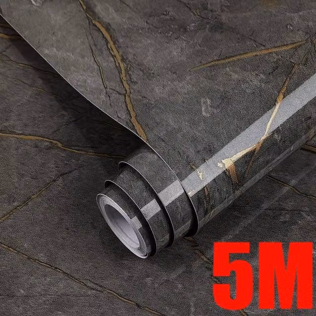 SPETLEK Grey Marble Self Adhesive Worktop Covering Film, W: 100 cm, H: 200 cm – 1