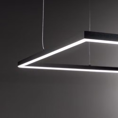 Ideal Lux Oracle Slim D70 Square Black Suspended LED Pendant Light 3000K 41W – 2