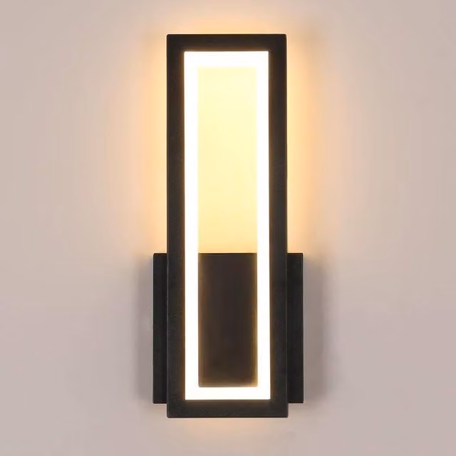 Pheashine Black Modern LED Wall Light, 16W, 3000K Warm White, 2000LM, 32 cm
