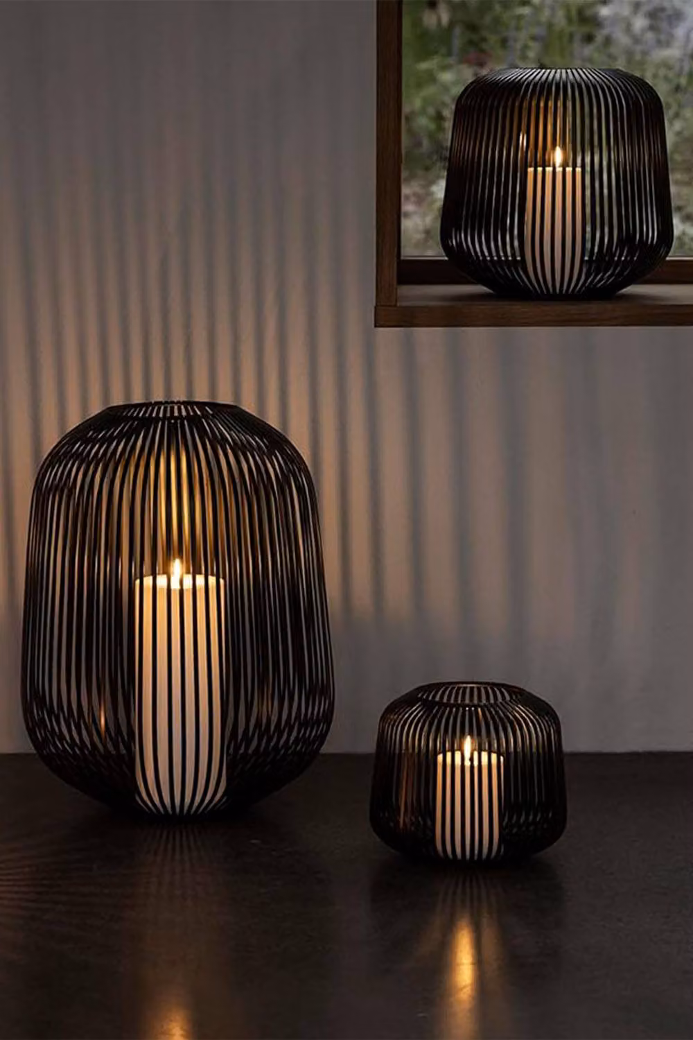 Blomus Lito Medium Lantern Candle Holder in Black Metal – 2
