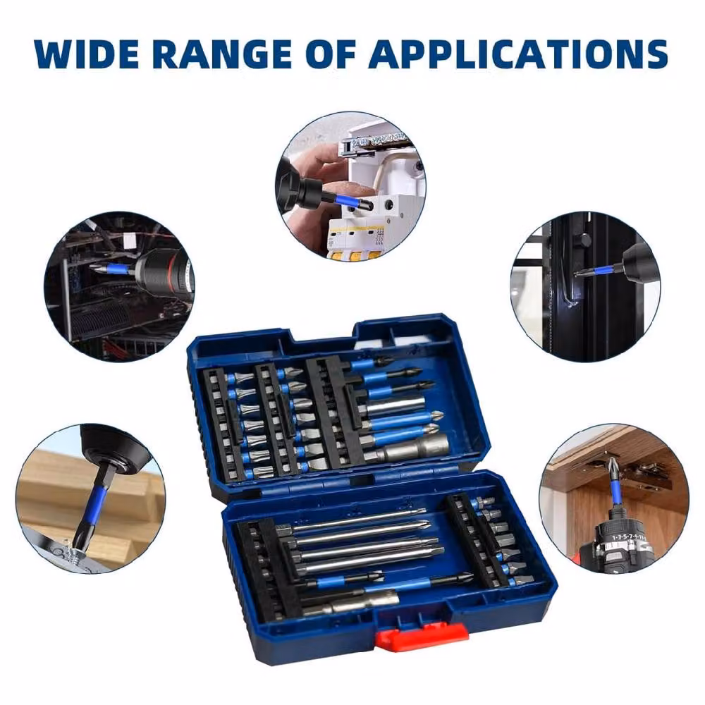 NANWEI 35 Piece Durable Impact Driver Bit Set in Blue – 6