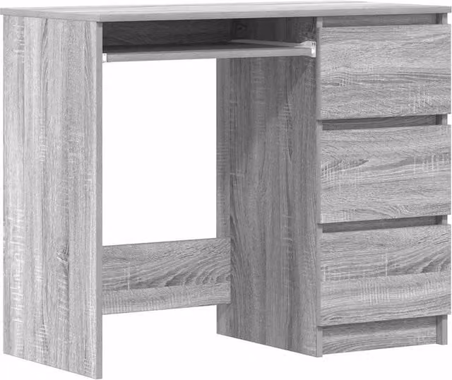 Berkfield Home Modern Grey Sonoma Writing Desk, W/D/H: 90 x 45 x 76 cm