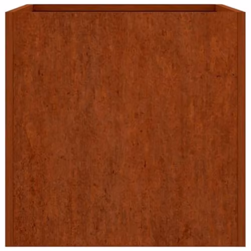 vidaXL Brown Corten Steel Planter Tub W: 62 cm, D: 47 cm, H: 46 cm – 3