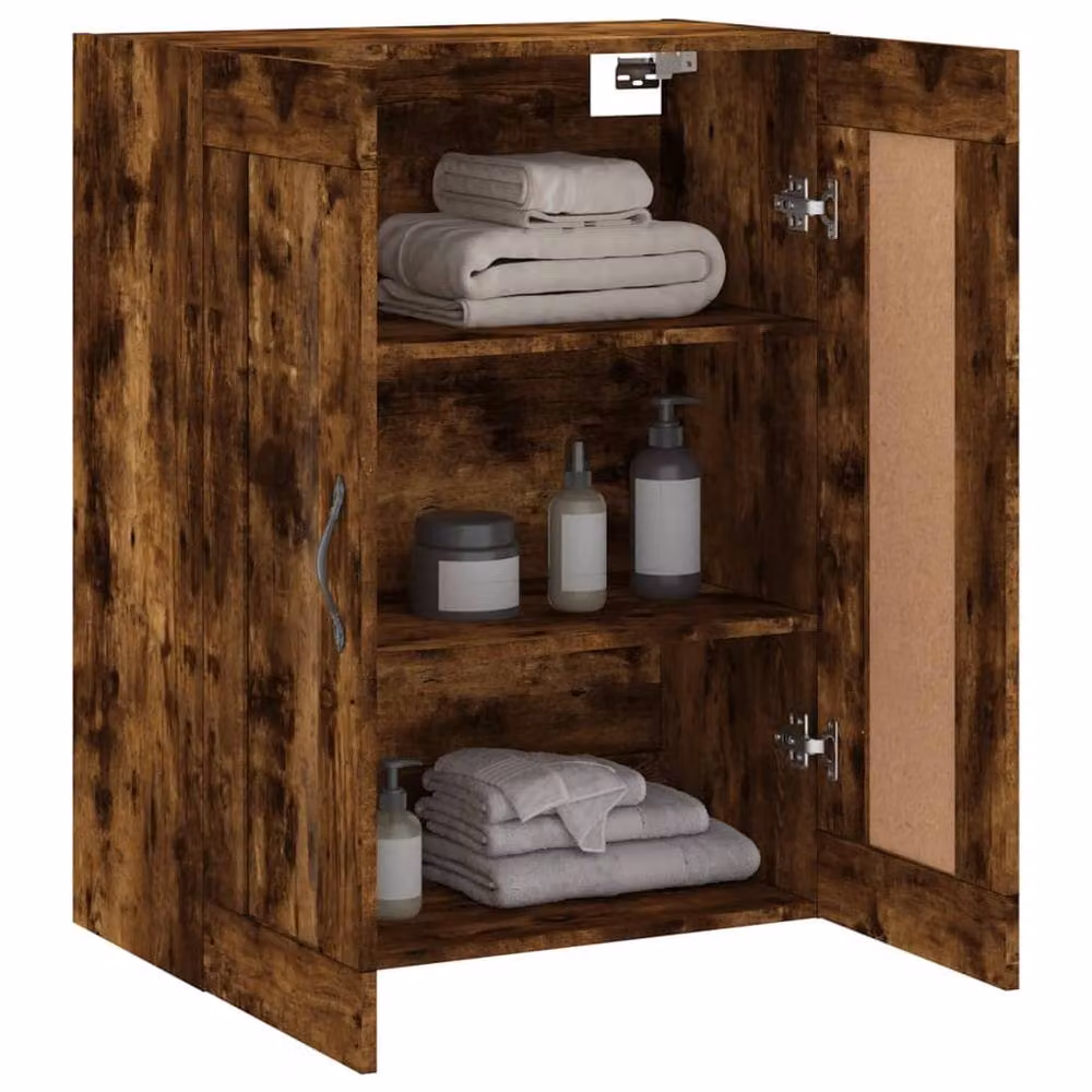 Berkfield Home Wall Mounted Modern Cabinet in Smoked Oak Brown, W/D/H: 69.5 x 34 x 90 cm – 5