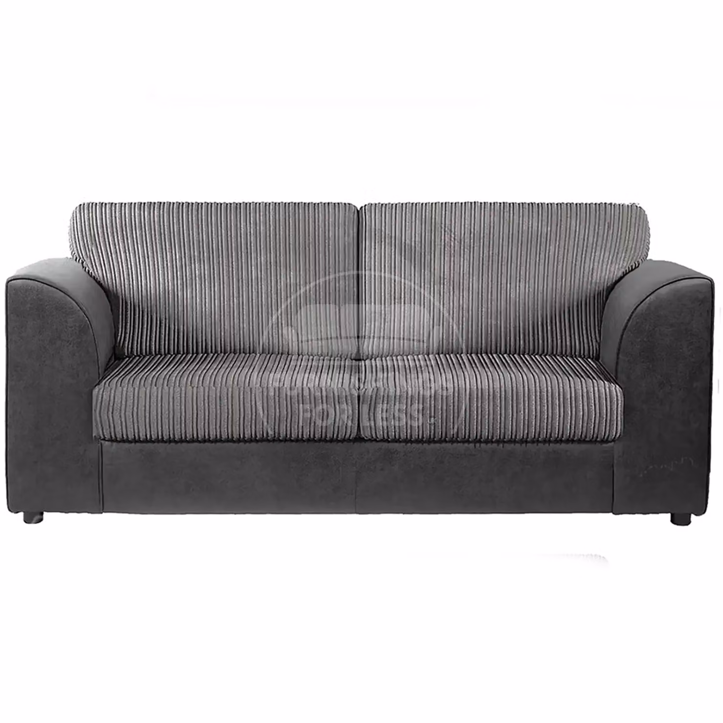 Furnishings For Less UK Luxor Jumbo Cord 3 Piece Fabric Sofa Suite in Grey – 2