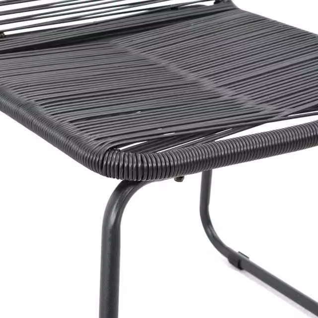 Berkfield Home Set of 2 Black Poly Rattan Outdoor Chairs with Powder Coated Steel Frame – 1