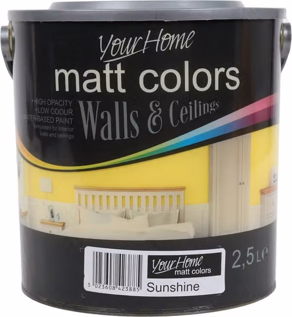 Your Home Sunshine Matt Emulsion Yellow 2.5 l