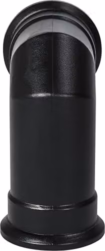 Adam Angled Decorative Stove Pipe in Black, W/D/H: 120 x 20.5 x 12 cm