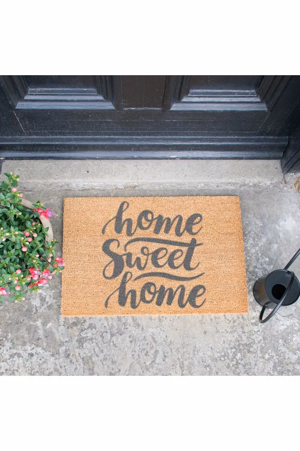 Artsy Mats Home Sweet Home Grey Coir Doormat, W: 60 cm, D: 40 cm – 2